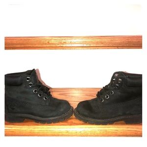 Black Timberland toddler baby size 7c worn twice
